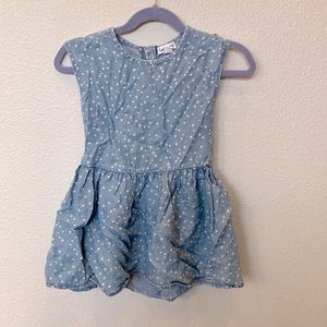 Splendid toddlers girls dress. Size 3T. Light blue with white polka dots.